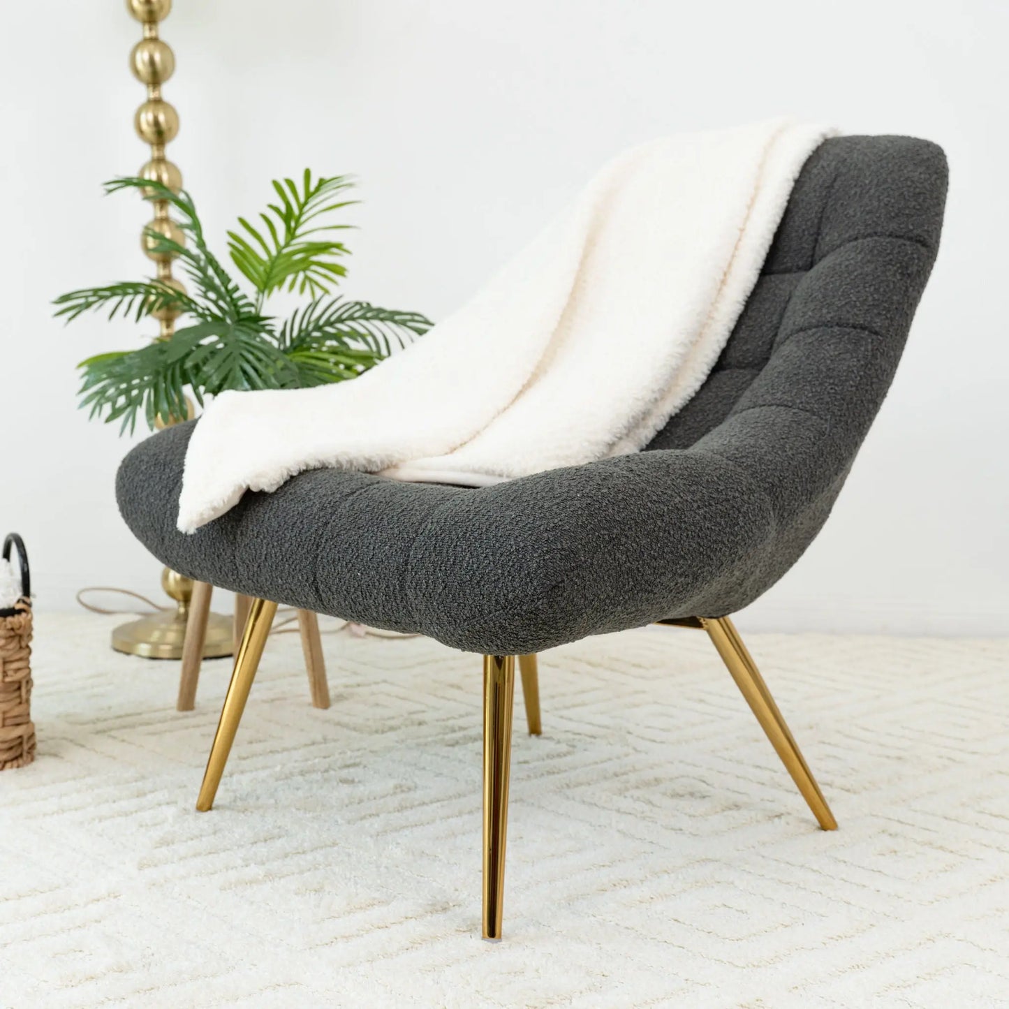 Aubrey - French Boucle Lounge Chair Ashcroft Furniture