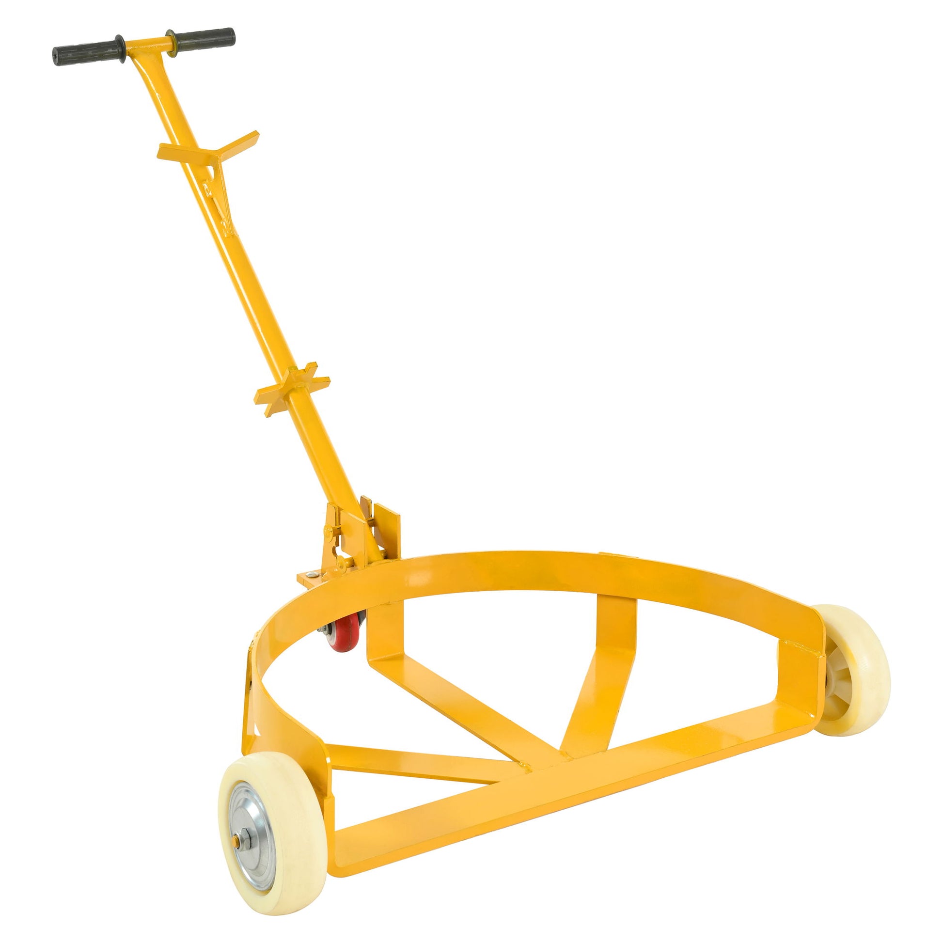 Steel Drum Dolly 55 Gallon Capacity Oil Barrel Mover With Wheels Low Profile Caddy - Yellow Daily Nest