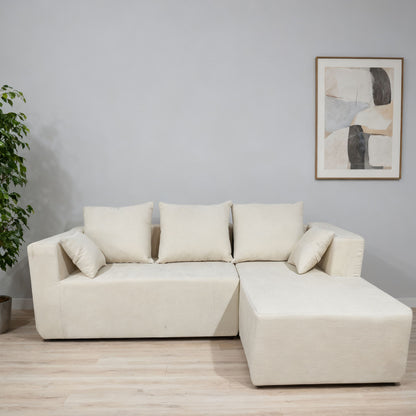 Modular Corner Sofa With Soft Linen Fabric Home Essentials