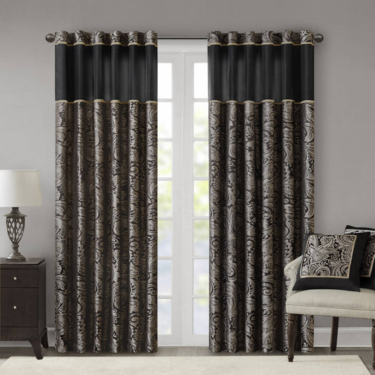 Aubrey - 108" Panel Pair - Black Madison Park