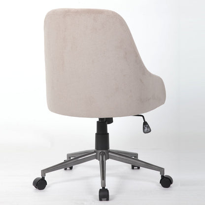 Ergonomic Office Enveloping Bucket Back Swivel Computer Chair - Beige Home Essentials