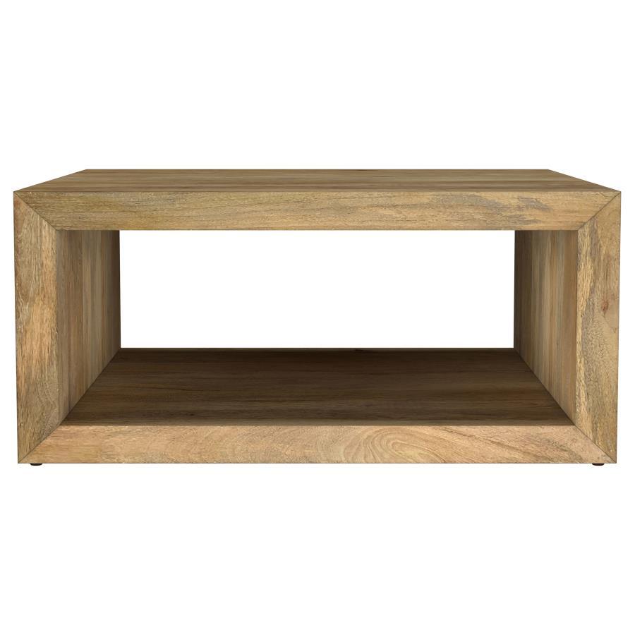 Benton - Square Solid Mango Wood Coffee Table - Natural Coaster Fine Furniture