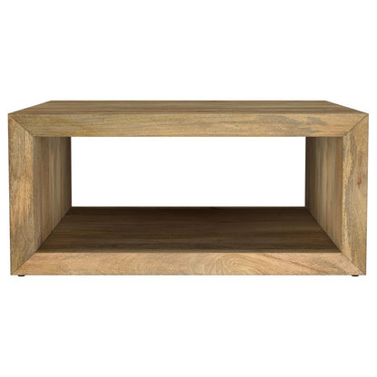 Benton - Square Solid Mango Wood Coffee Table - Natural Coaster Fine Furniture