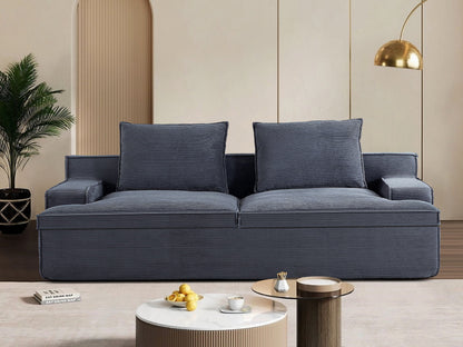 Nimbus - Oversized Full Foam 4 Seater Couch For Living Room Upholstered In Soft Corduroy, Wide Armrests US Pride