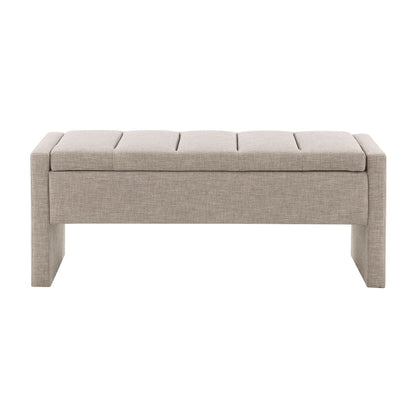 Modern Upholstered Large Bed End Bench With Storage