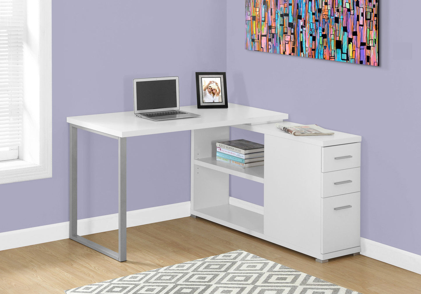 Computer Desk, Home Office, Corner, Left, Right Set - Up, Storage Drawers, L Shape, Laptop, And Contemporary & Modern 8th Street