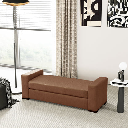 Ottoman With Unique Armrest Design For Living Spaces Noble House