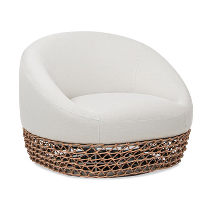Willow - Upholstered Patio Deep Seating Armchair, Wicker Frame Jennifer Taylor Home