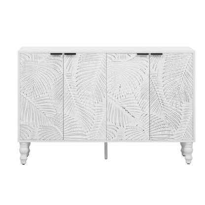 Modern TV Stand With 2 Spacious Storage Space And Anti-Tip Device Hearth and Haven