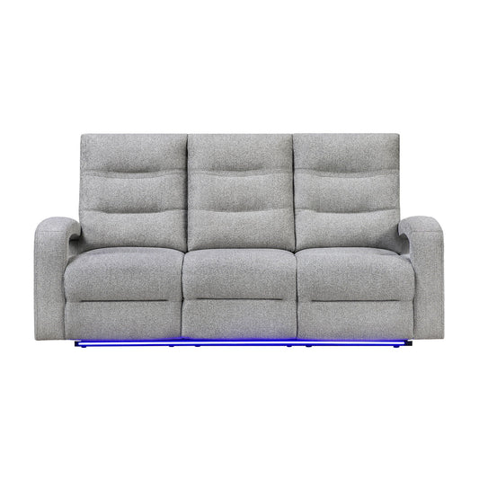 Isolde - Power Reclining Sofa, LED Lighting - Gray Global Furniture USA