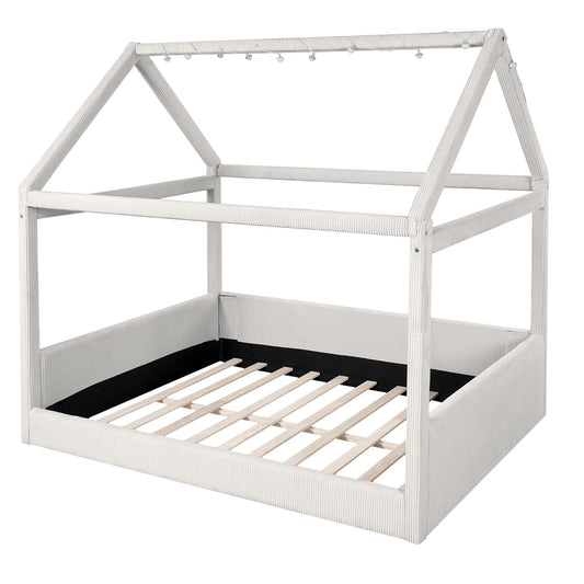 Upholstered House Style Daybed With LED Light Strips Dreamland