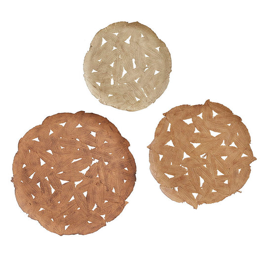 Rossi - Feather Painted Round Wall Decor (Set of 3) - Spice Madison Park