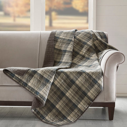 Tasha - Quilted Throw - Taupe Woolrich
