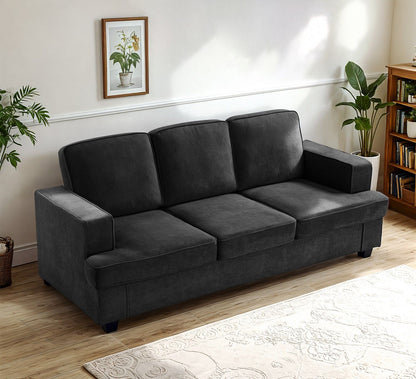 Modern Sofa, Comfortable 3 Seater Couch With Deep Seating, Loose Back Cushions, Wide Arms US Pride