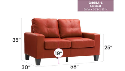 Track Arm Loveseat For Cozy Spaces Glory Furniture