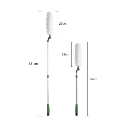 Long Handle Duster With Extension Bar, Home Dust Collector - White Daily Nest