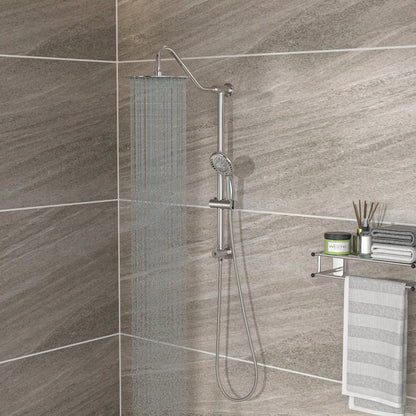 Shower System With 5 Function Rain Hand Shower And Slide Bar Combo Daily Nest