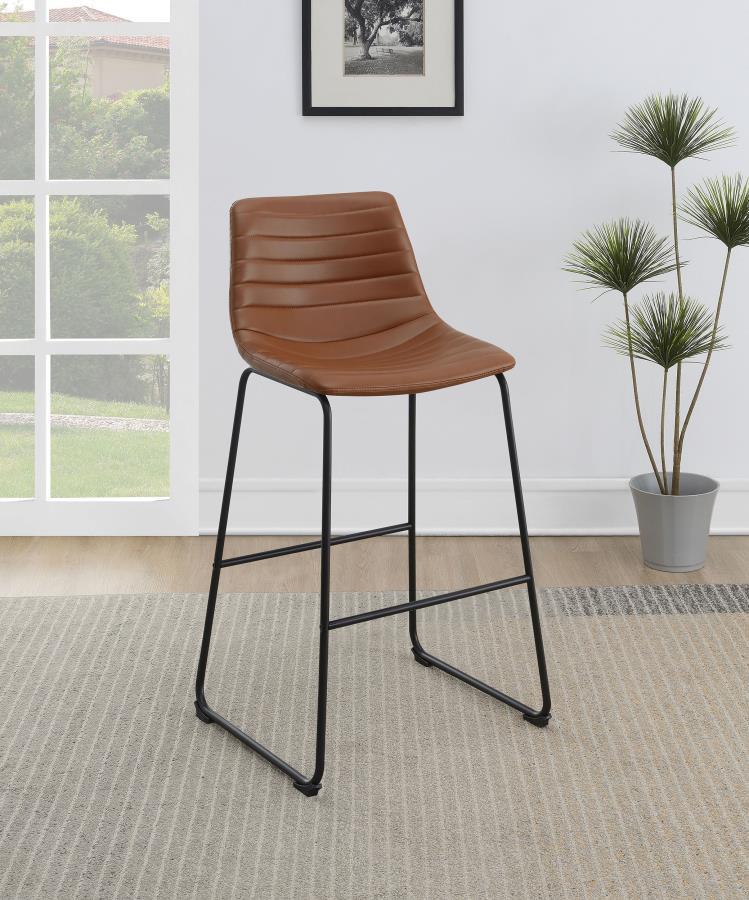 Zuni - Faux Leather Upholstered Bar Chair (Set of 2) CoasterEveryday