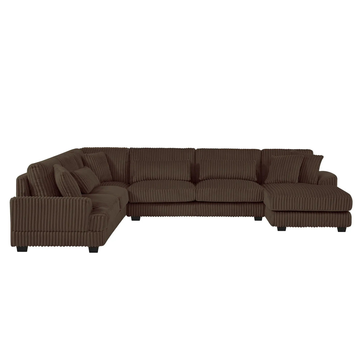 Oversized Sectional Sofa U - Shaped Sofa Couch Modern Sofa Upholstered In Soft With A Chaise Lounge For Living Room Hearth and Haven