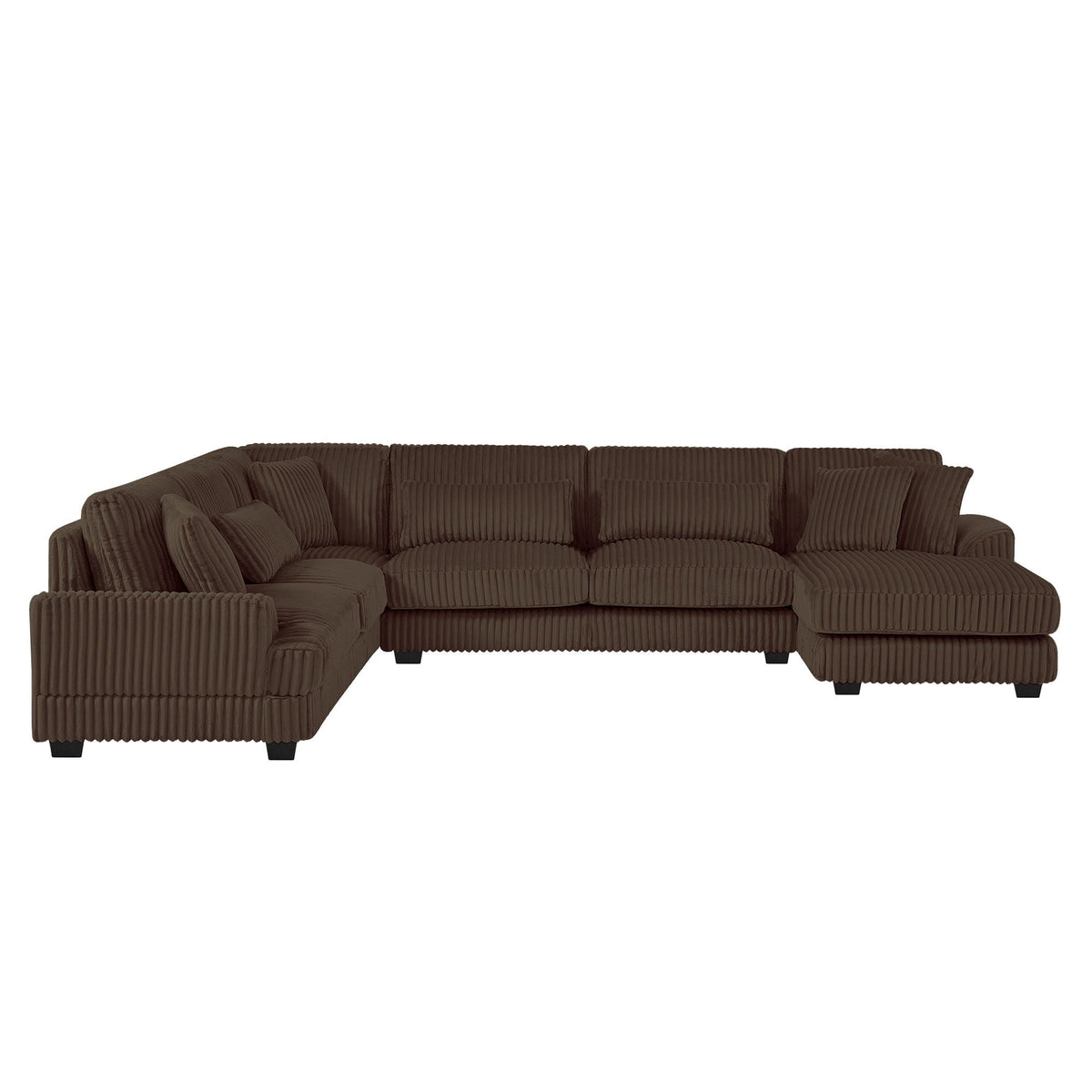 U - Sectional Sofa With Chaise Lounge, Oversized Living Room Couch Hearth and Haven