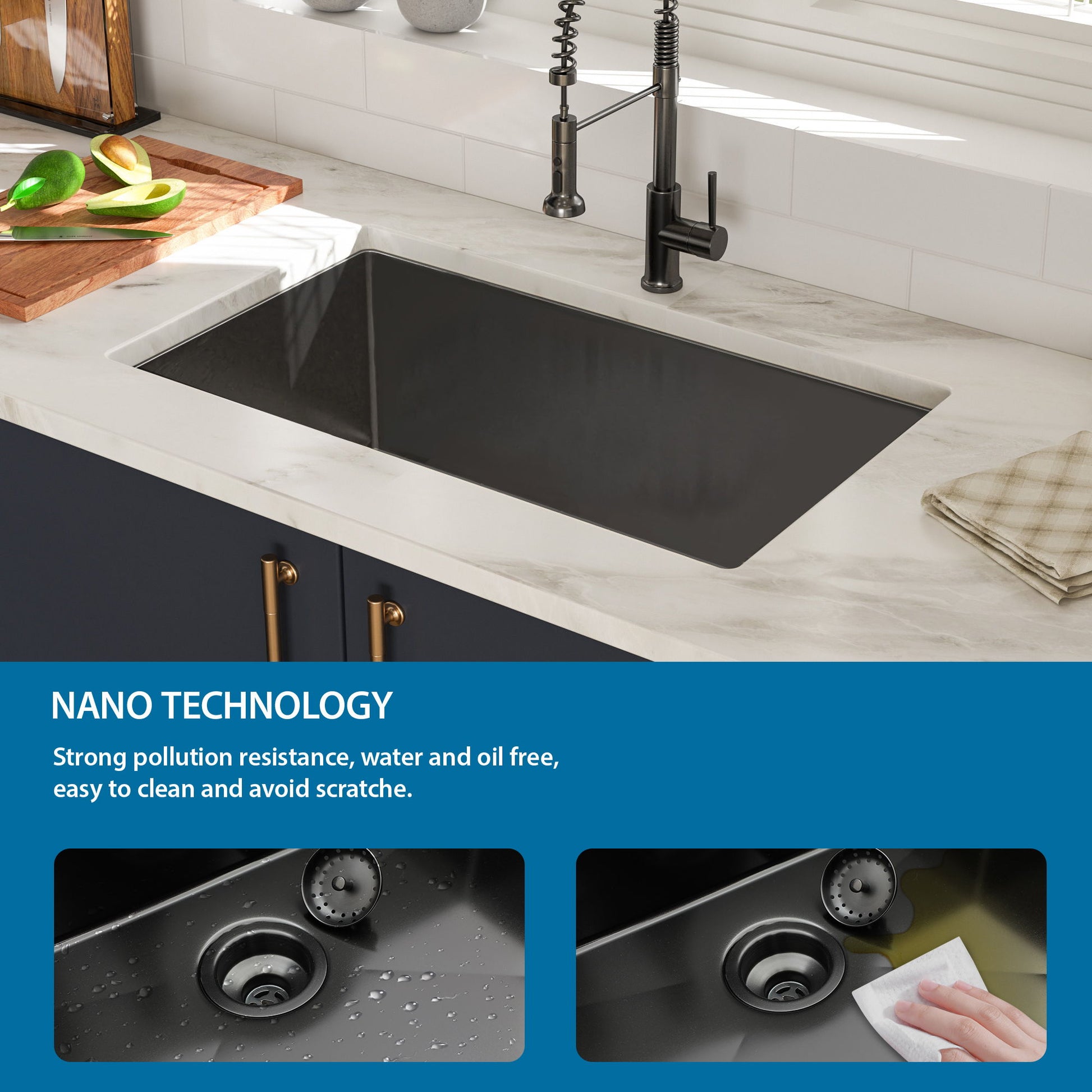 Undermount Kitchen Sink 16 Gauge Single Bowl Stainless Steel Daily Nest