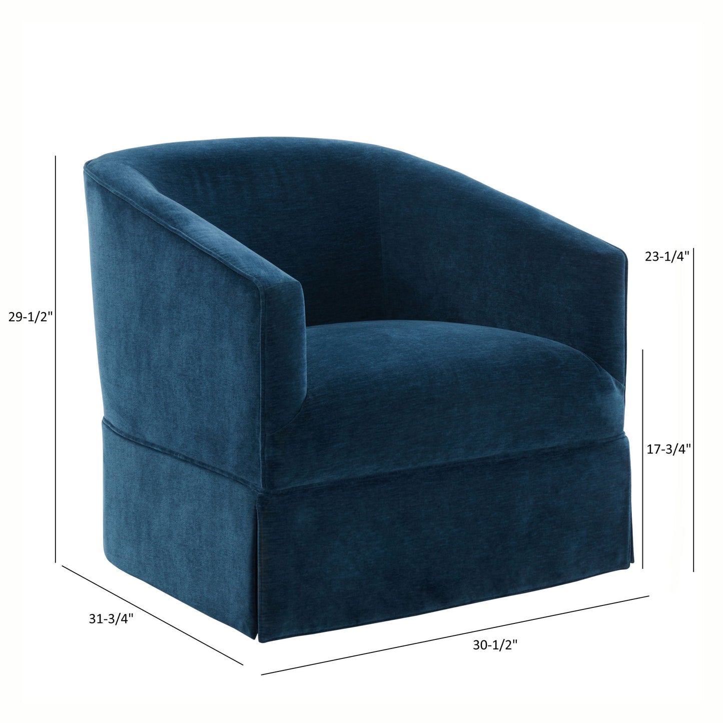 Elm - Skirted Swivel Chair Ridgecrest Home