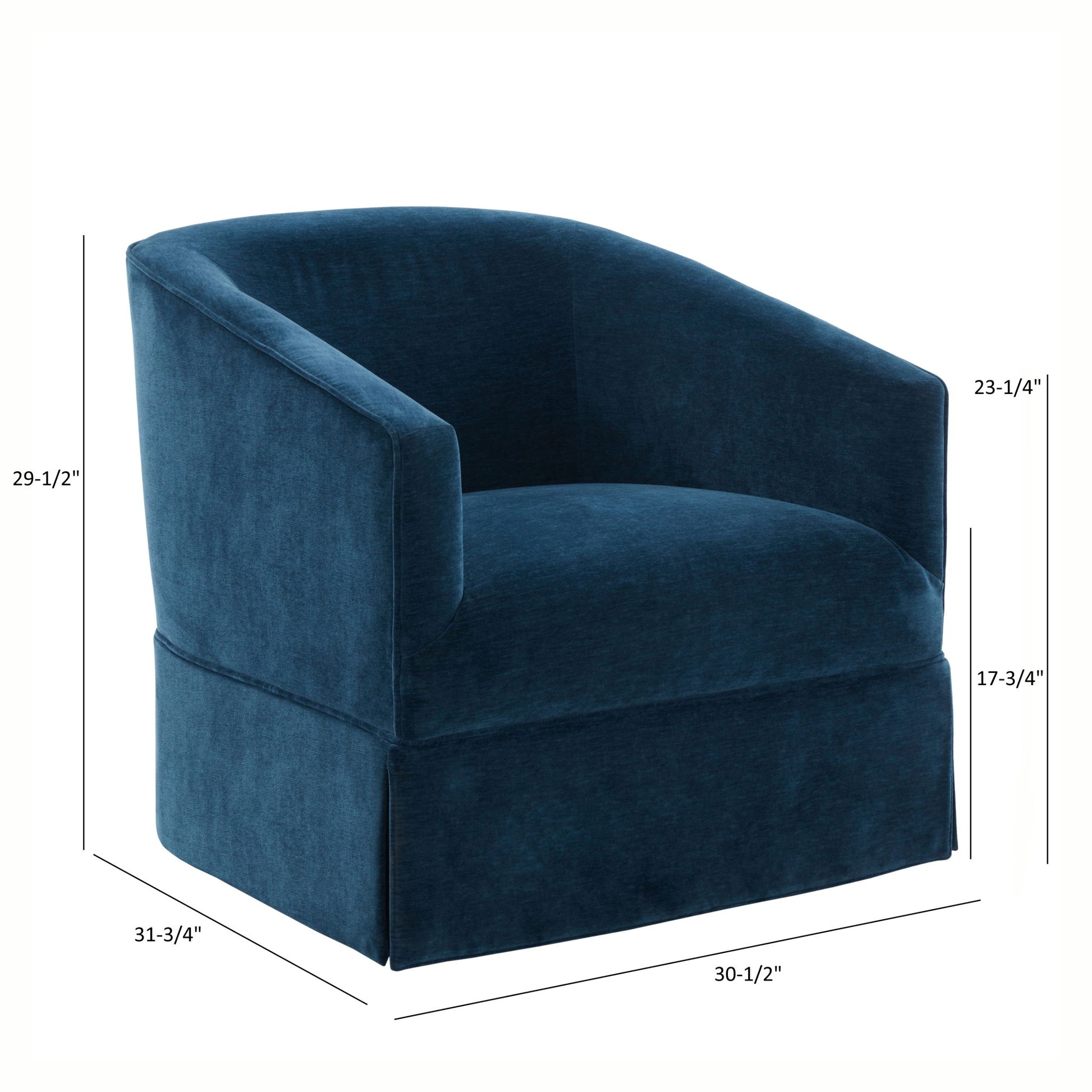 Elm - Skirted Swivel Chair Ridgecrest Home