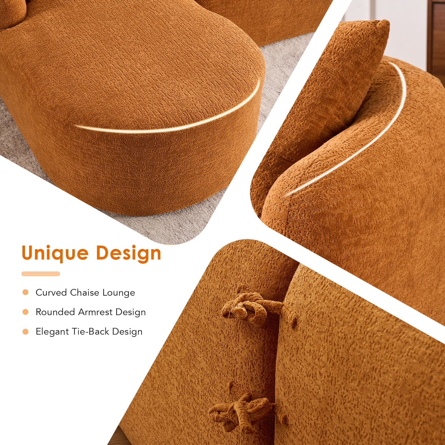 Combined Sofa With 4 Pillows Home Essentials