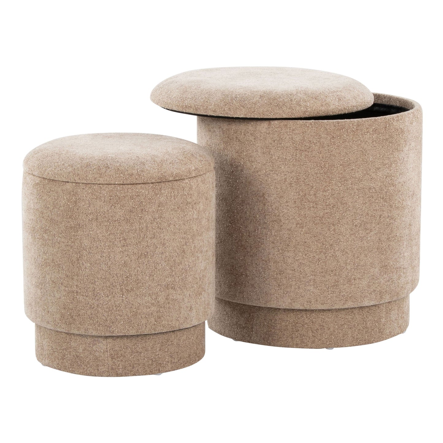 Marla - Upholste Contemporary Ottoman Set Lumi Source