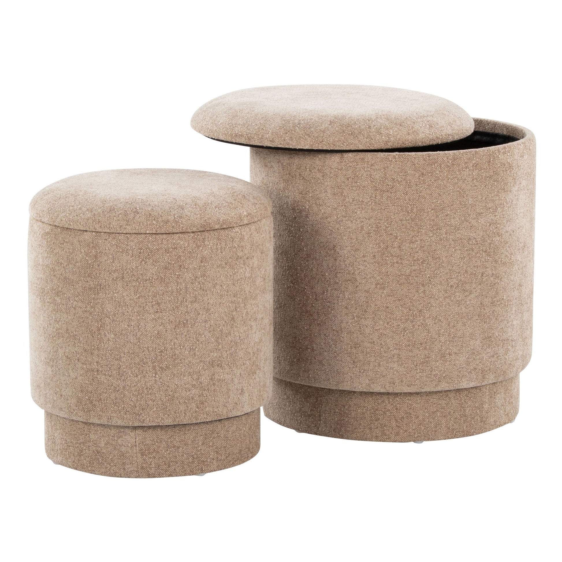 Marla - Upholste Contemporary Ottoman Set Lumi Source
