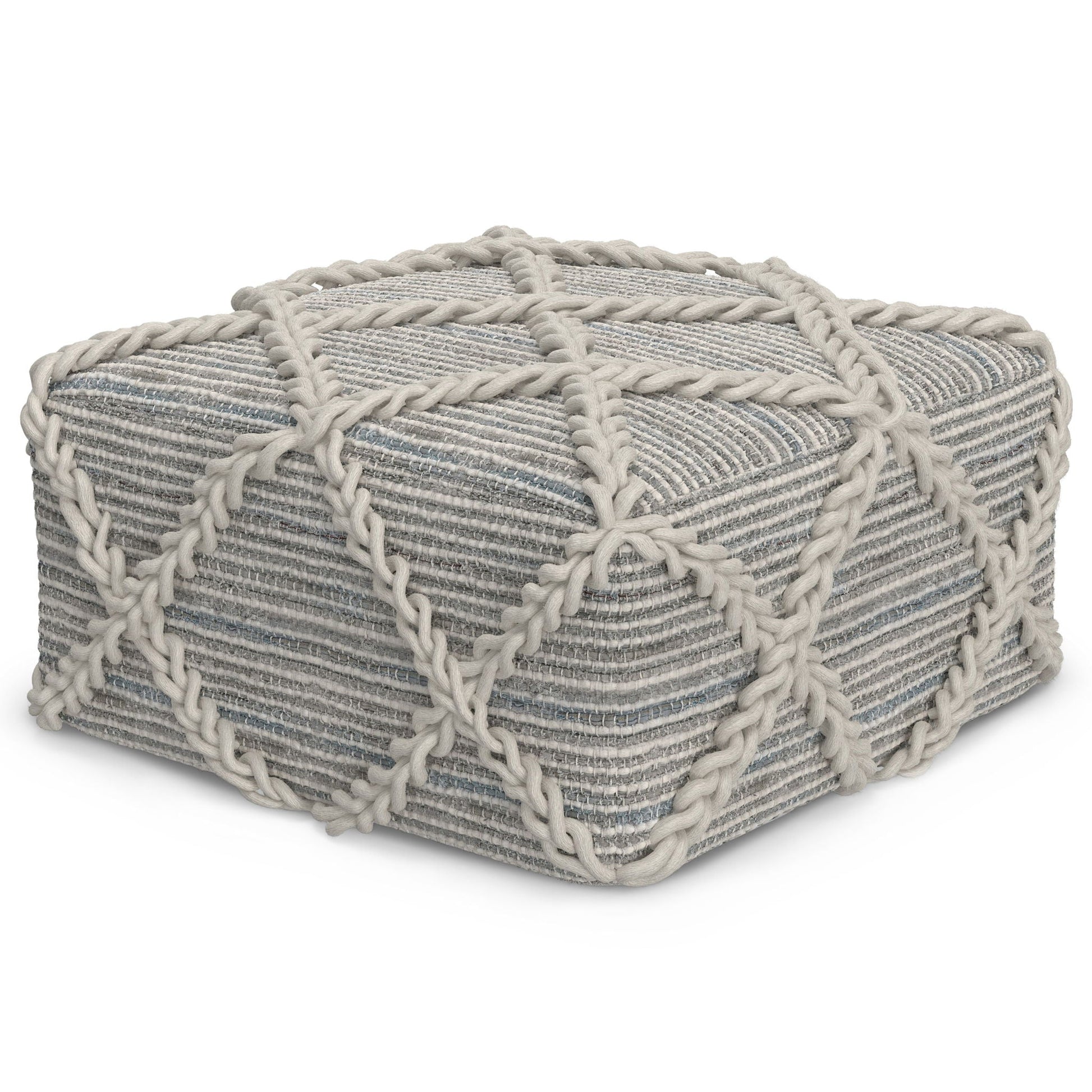 Cowan - Handcrafted Square Pouf Simpli-Home