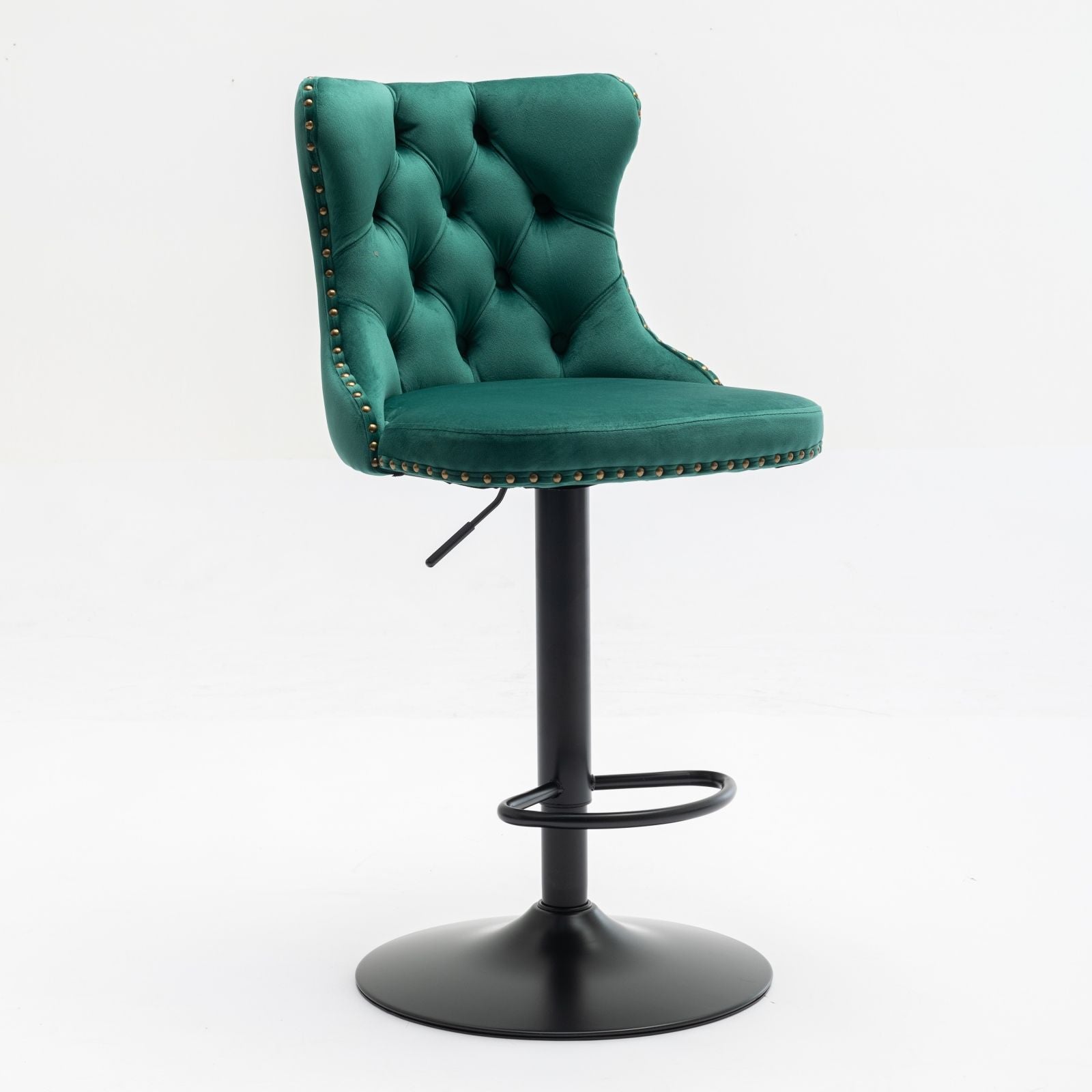 Swivel Velvet Barstools Adjusatble Seat Height, Modern Upholstered Bar Stools With Backs Comfortable Tufted For Home Pub And Kitchen Island (Set of 2) Home Essentials