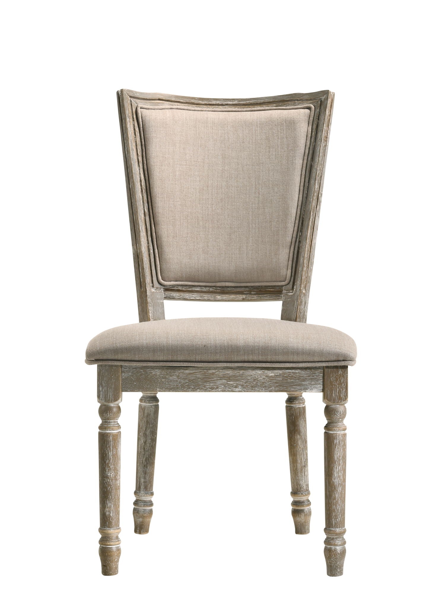 Gabrian - Two Tone, Reclaimed Side Chair (Set of 2) - Beige / Gray Acme