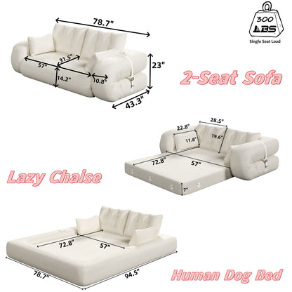 Human Dog Bed, Multi Functional Foldable Sofa Bed, 3 In 1 Home Essentials