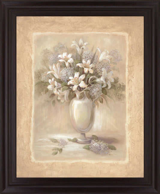 Ivory Blossom Vase - 28" x 34" Framed Wall Art Classy Art
