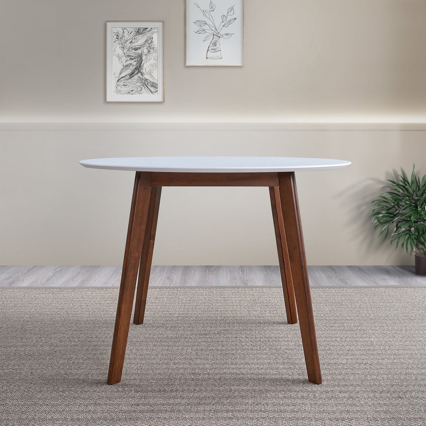 Carlton - Dining Table - Brown / White Ashcroft Furniture