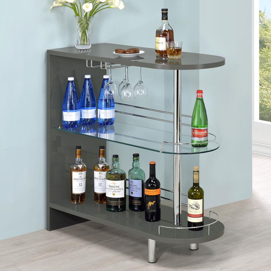 Adolfo - Rectangular 2-Tier Home Bar Table CoasterEssence