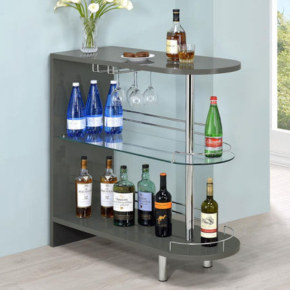 Adolfo - Rectangular 2-Tier Home Bar Table CoasterEssence