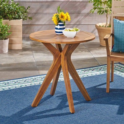 Stamford - Outdoor Bistro Table Acacia Wood X - Base - Teak Noble House