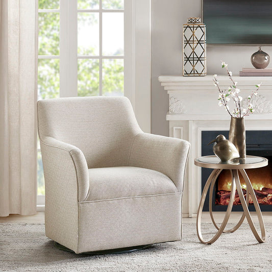 Augustine - Swivel Glider Chair - Cream