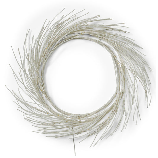 Paper Wreath With LED - White Noble House