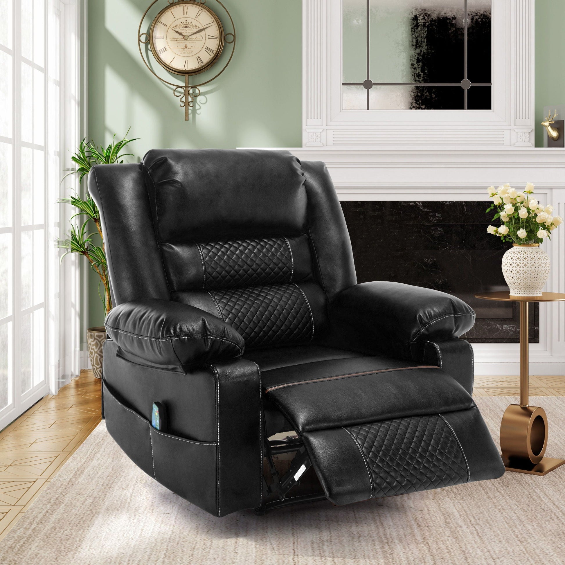 Breathable Leather Massage Recliner Manual Chair Home Essentials
