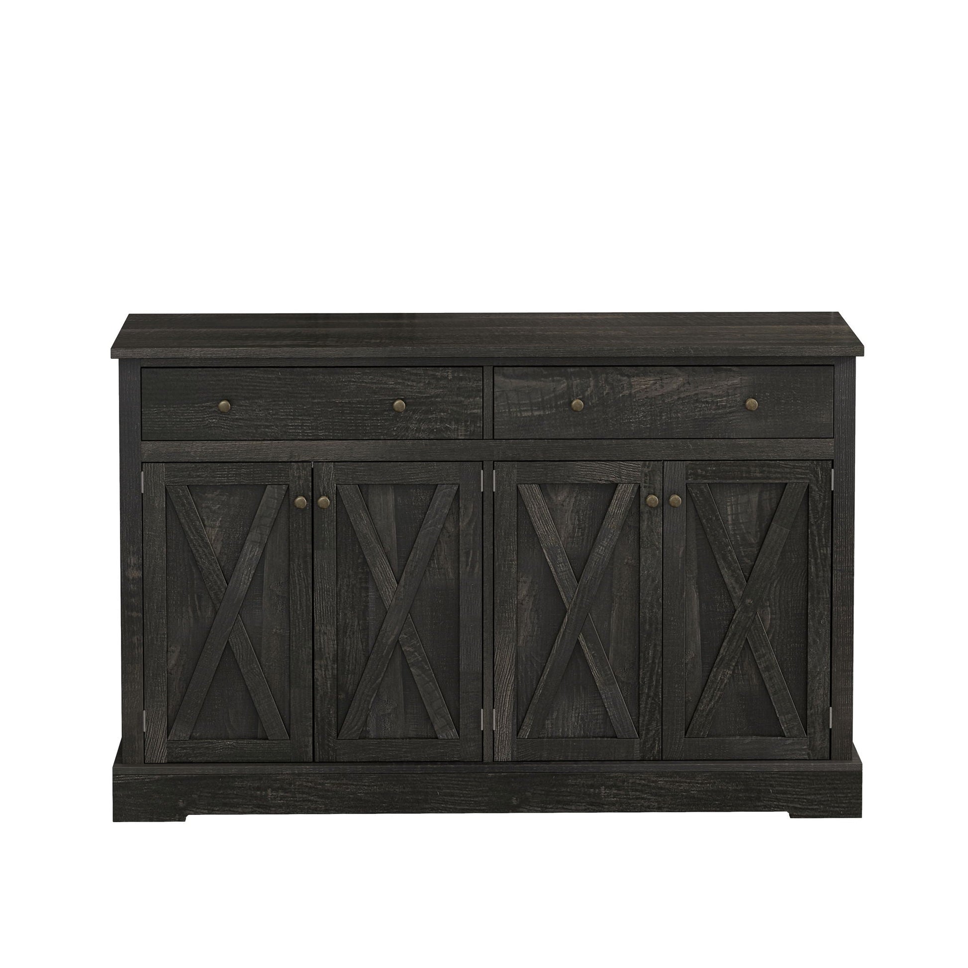Vintage Sideboard With 2 Drawers And Four Doors For Living Room Home Essentials