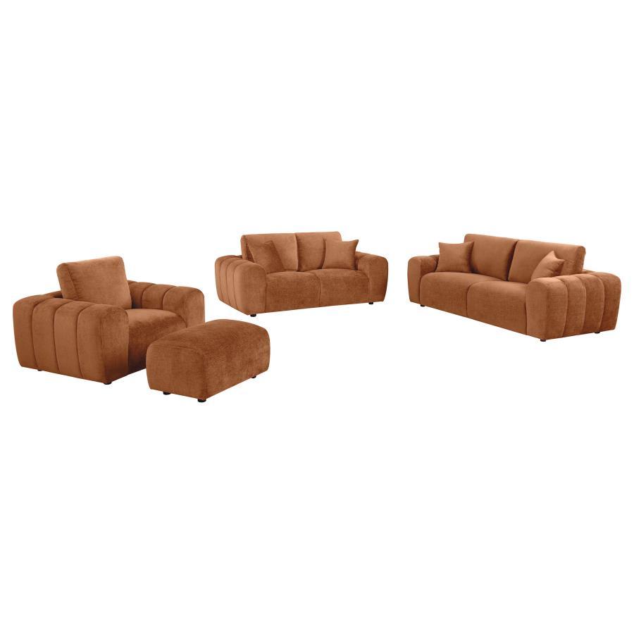 Burnett - Chenille Upholstered Sofa Set Coaster Fine Furniture