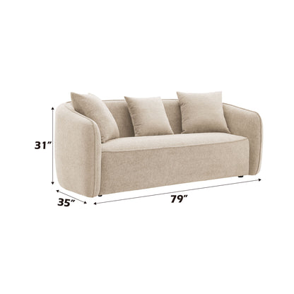 Keith - Chenille 3 Piece Living Room Set (Comes With Matching Color Toss Pillows) Acme