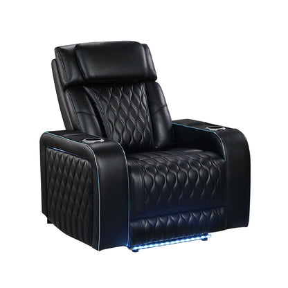 Electra - Power Recliner With Power Headrest, Massage, LED Lighting And USB Control Matrix Furniture Group