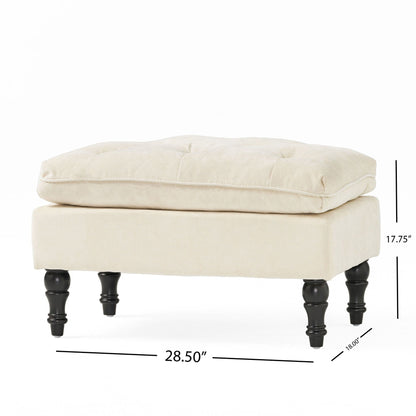 Lofton - Pillow Top Ottoman With Button Tufting - Cream Noble House