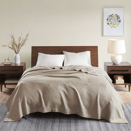 Twin Egyptian Blanket - Khaki Madison Park