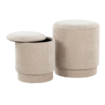 Marla - Upholste Contemporary Ottoman Set Lumi Source