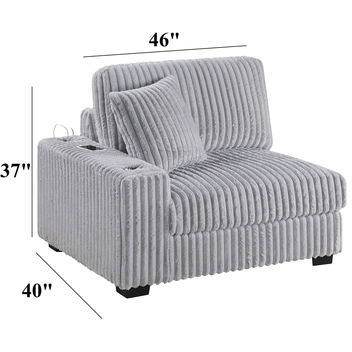 Chair With USB Cup Holder Armrest Home Essentials